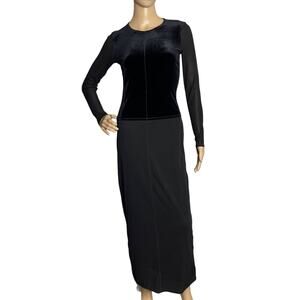 Vintage LAUNDRY Shelli Segal Petite Evening Gown Black Velvet P